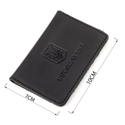 Leather ID Case SHVIGEL 13944 Black Natural Leather with Premium Quality Finish