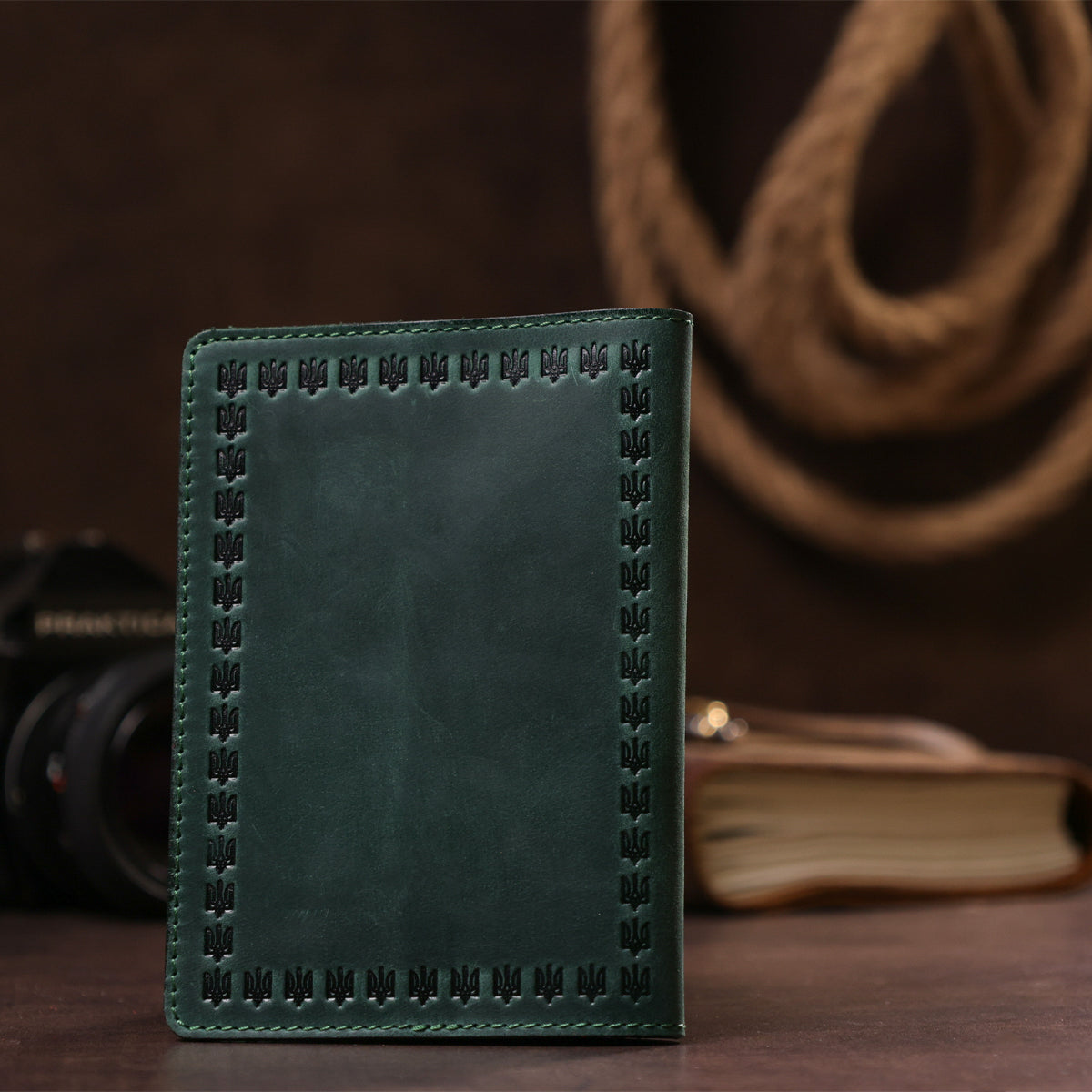 Genuine Leather Passport Cover SHVIGEL 16134 - High-Quality Ukrainian Design