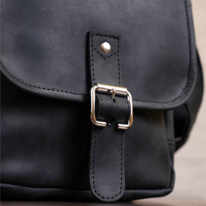 SHVIGEL Leather Bag 11037 Black - Genuine Ukrainian Leather, Stylish Design