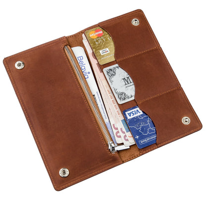 Men's Vertical Wallet SHVIGEL 16199 Red Matte Genuine Leather from Ukraine