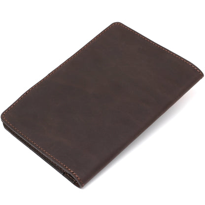 Vintage Matte Leather Travel Case SHVIGEL 16517 Brown Natural Leather Design