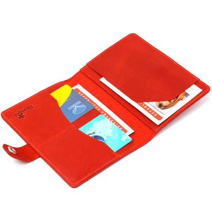 Stylish Matte Leather Travel Case SHVIGEL 16519 Red Made in Ukraine Elegant Design