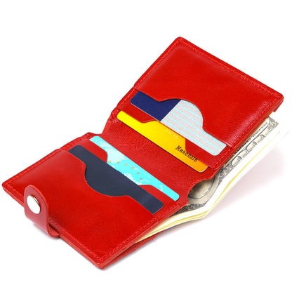 Women's Leather Wallet SHVIGEL 16482 Red Genuine Leather Durable Design