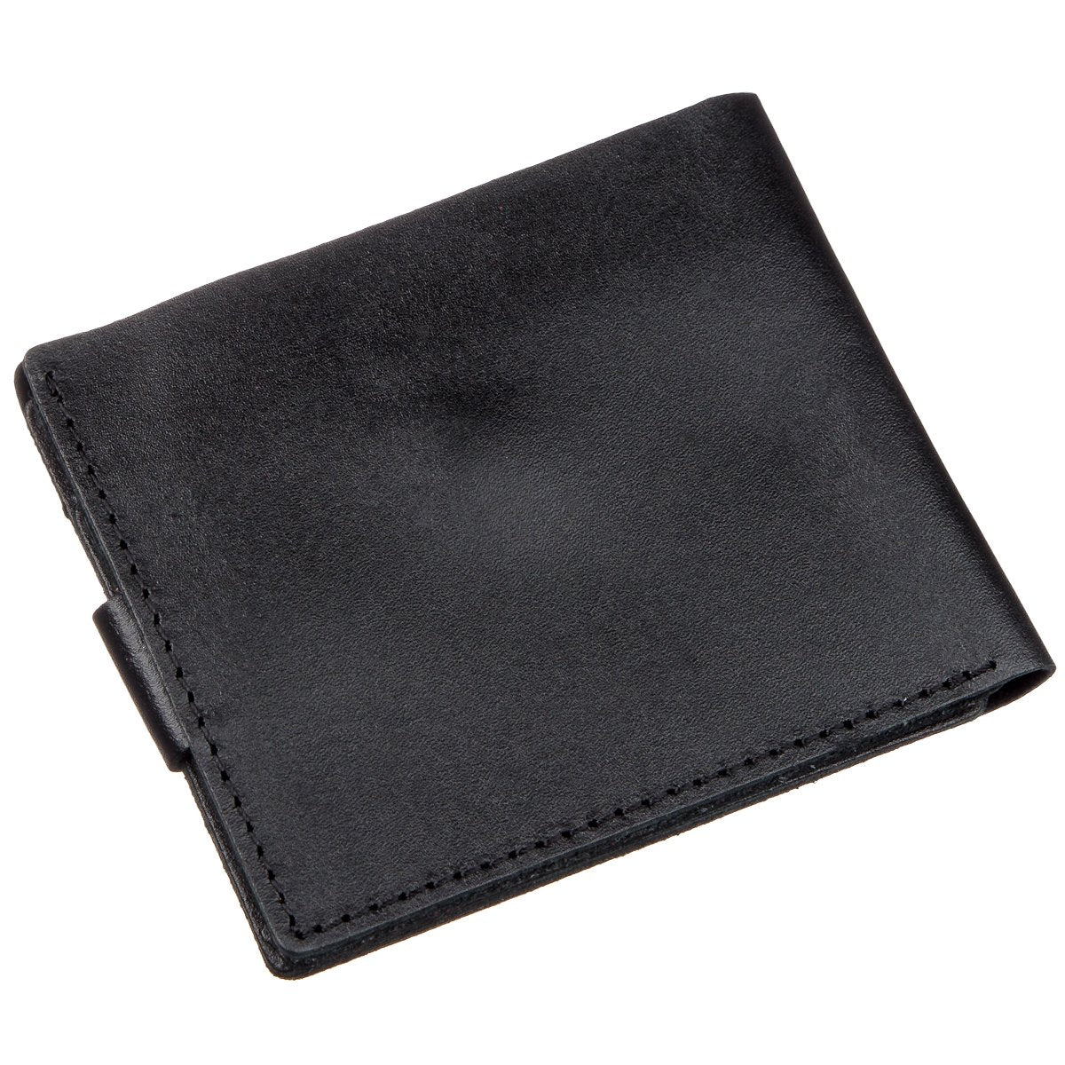 Men's Leather Wallet with Coin Compartment SHVIGEL 16211 Black, Natural Leather, Ukraine