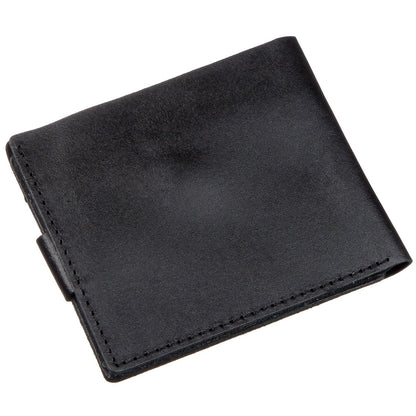 Men's Leather Wallet with Coin Compartment SHVIGEL 16211 Black, Natural Leather, Ukraine