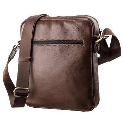 Men's Leather Bag SHVIGEL 19112 Brown Natural Leather Stylish Design
