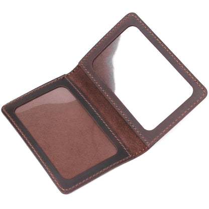 Driver's License Holder SHVIGEL 13925 Genuine Leather Brown Made in Ukraine