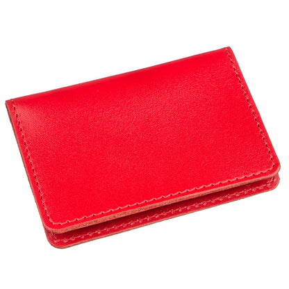 Bright Red Leather Driver's License Cover SHVIGEL 13969, Made in Ukraine, Genuine Leather
