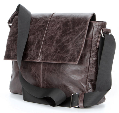 Leather Bag SHVIGEL 00799 Brown Made in Ukraine Natural Leather Durable Design