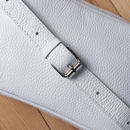 Universal Classic Crossbody Bag by SHVIGEL 22840 in White Natural Leather