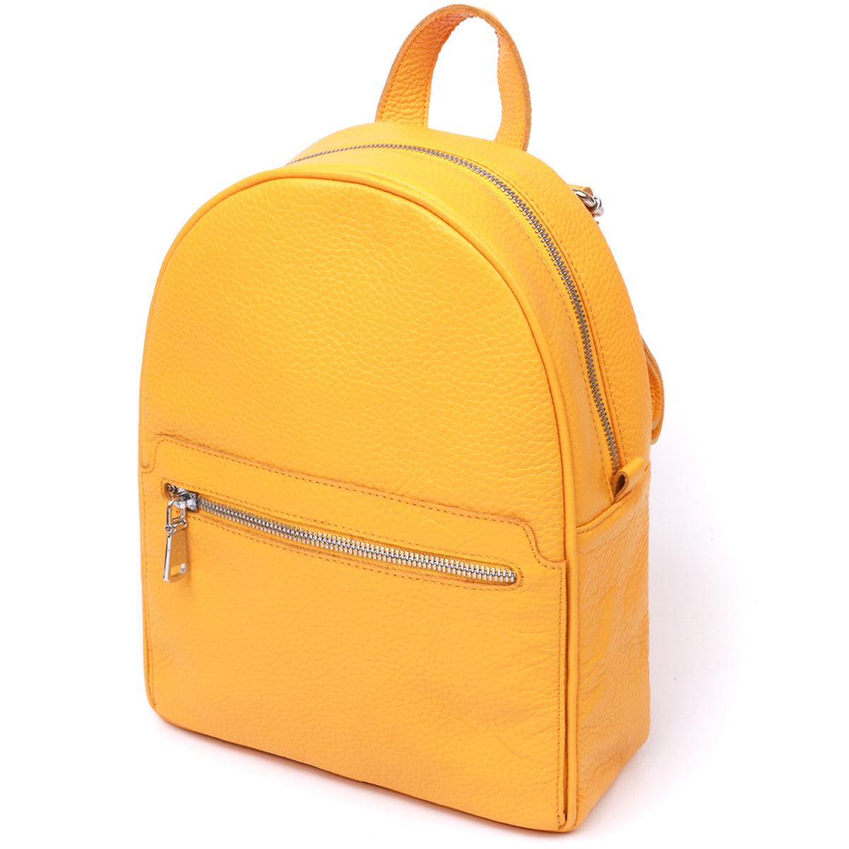 Practical Women's Backpack SHVIGEL 16306 Yellow Natural Leather Design