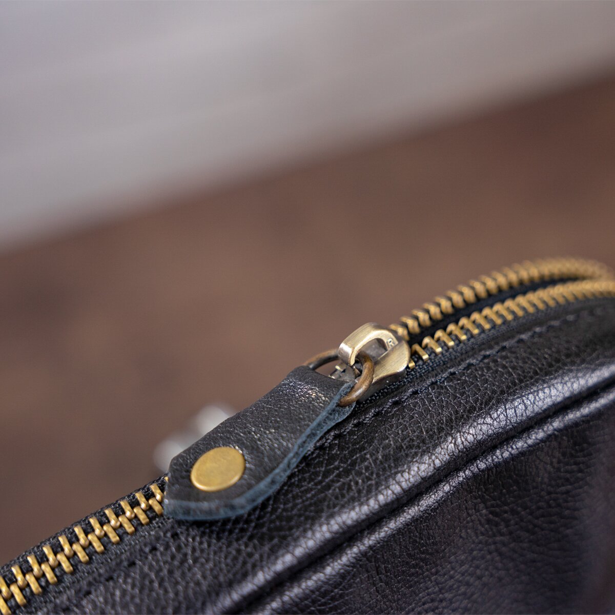 Men's Leather Bag with Two Detachable Handles SHVIGEL 19110 Black Genuine Leather