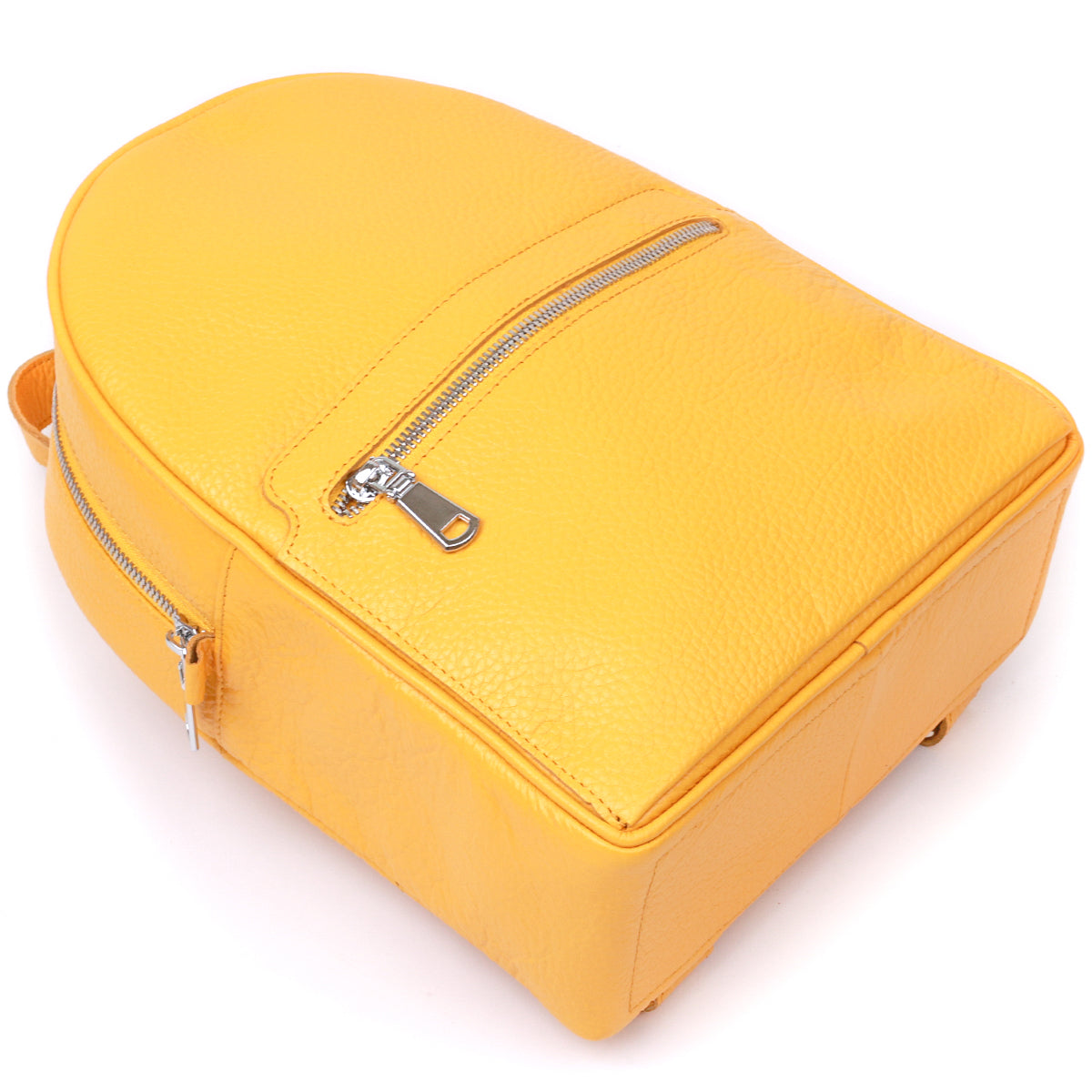 Practical Women's Backpack SHVIGEL 16306 Yellow Natural Leather Design