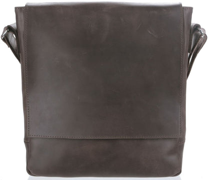 Messenger Bag SHVIGEL 00886 Brown Genuine Leather Handmade in Ukraine