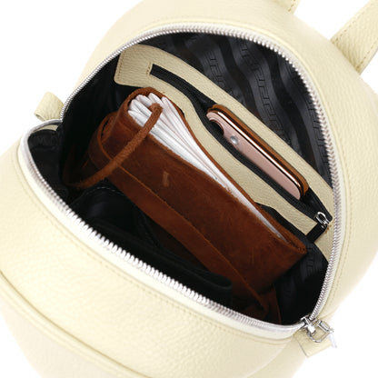 Leather Backpack SHVIGEL 16322 Lemon - Natural Leather, Made in Ukraine