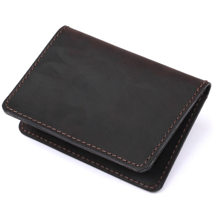 Leather Driver's License Holder SHVIGEL 13962 Brown Genuine Leather Made in Ukraine