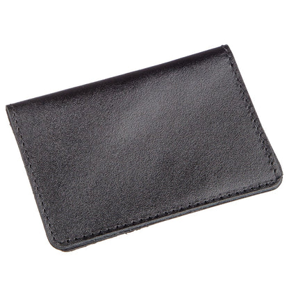 Leather Driver's License Cover SHVIGEL 13968 Black Natural Leather Made in Ukraine