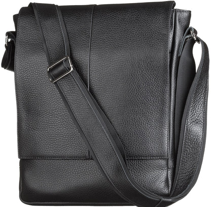 SHVIGEL Leather Bag 00860 Black Natural Leather Stylish Design Ukraine Made