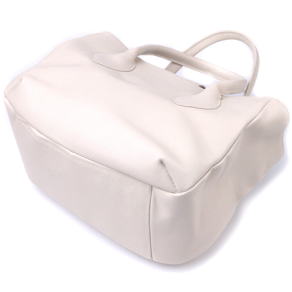 Stylish SHVIGEL Business Women's Leather Bag with Two Handles, Beige, Model 22830