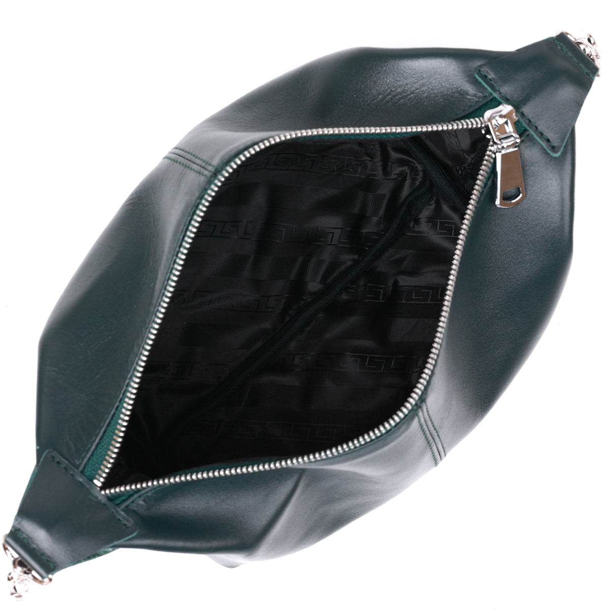Universal Cosmetic Bag SHVIGEL 16405 Green Natural Leather Practical Design