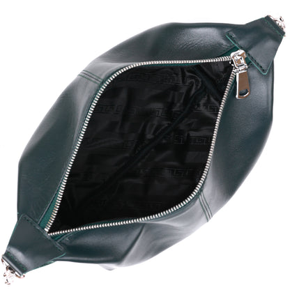 Universal Cosmetic Bag SHVIGEL 16405 Green Natural Leather Practical Design