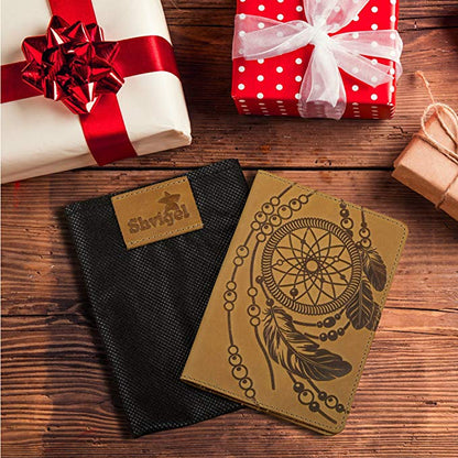 Passport Cover SHVIGEL 15303 Yellow Genuine Leather for Passport Protection