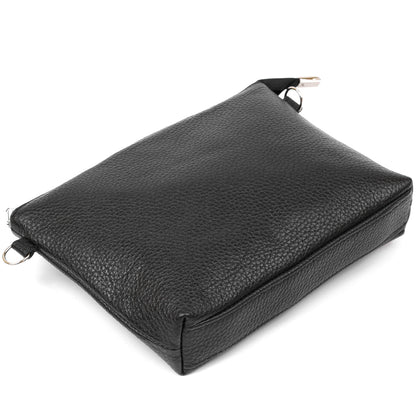 Women's Crossbody Bag SHVIGEL 16341 Black Leather - Stylish Natural Skin Design