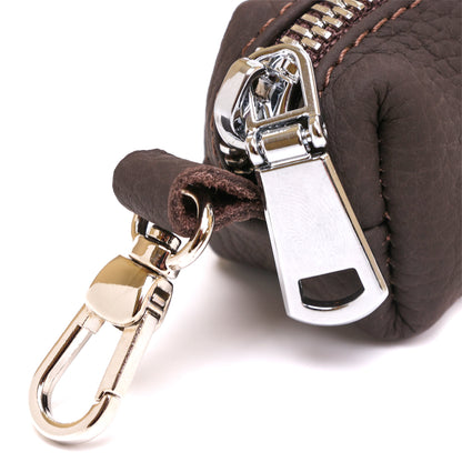 Matte Leather Key Holder SHVIGEL 16545 Brown - Natural Leather, Ideal for Keys