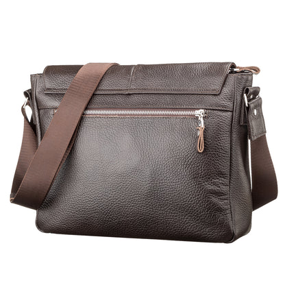 Leather Bag SHVIGEL 00798 Brown, Made in Ukraine, Genuine Leather Material