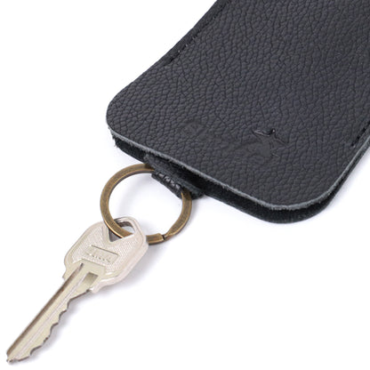 Leather Key Holder SHVIGEL 15313 Black Genuine Leather for Keys Made in Ukraine