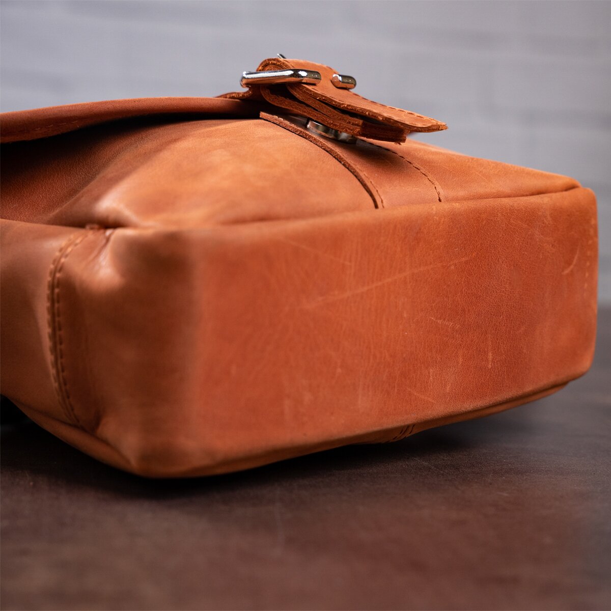 Genuine Leather Bag SHVIGEL 00883 Brown - Premium Quality Ukrainian Design