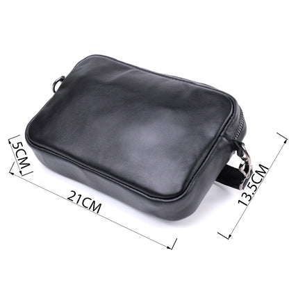 Classic Shvigel Crossbody Bag 22841 in Smooth Black Genuine Leather