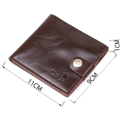 Leather Men's Wallet SHVIGEL 16443 Brown Natural Leather Handmade from Ukraine