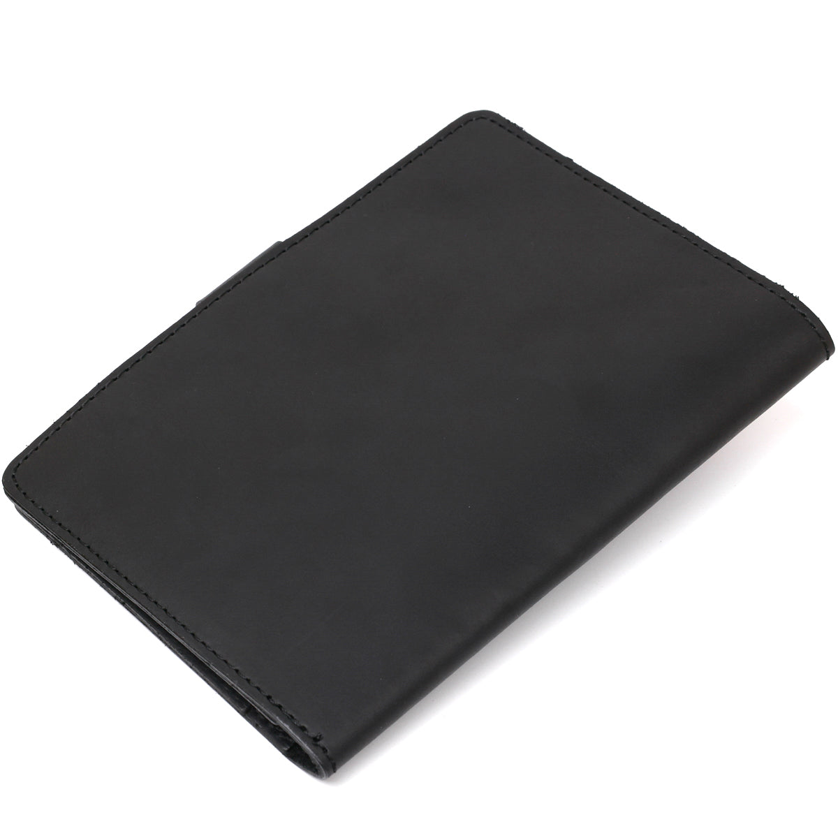 Matte Leather Travel Case SHVIGEL 16516 Black, Natural Leather, Made in Ukraine