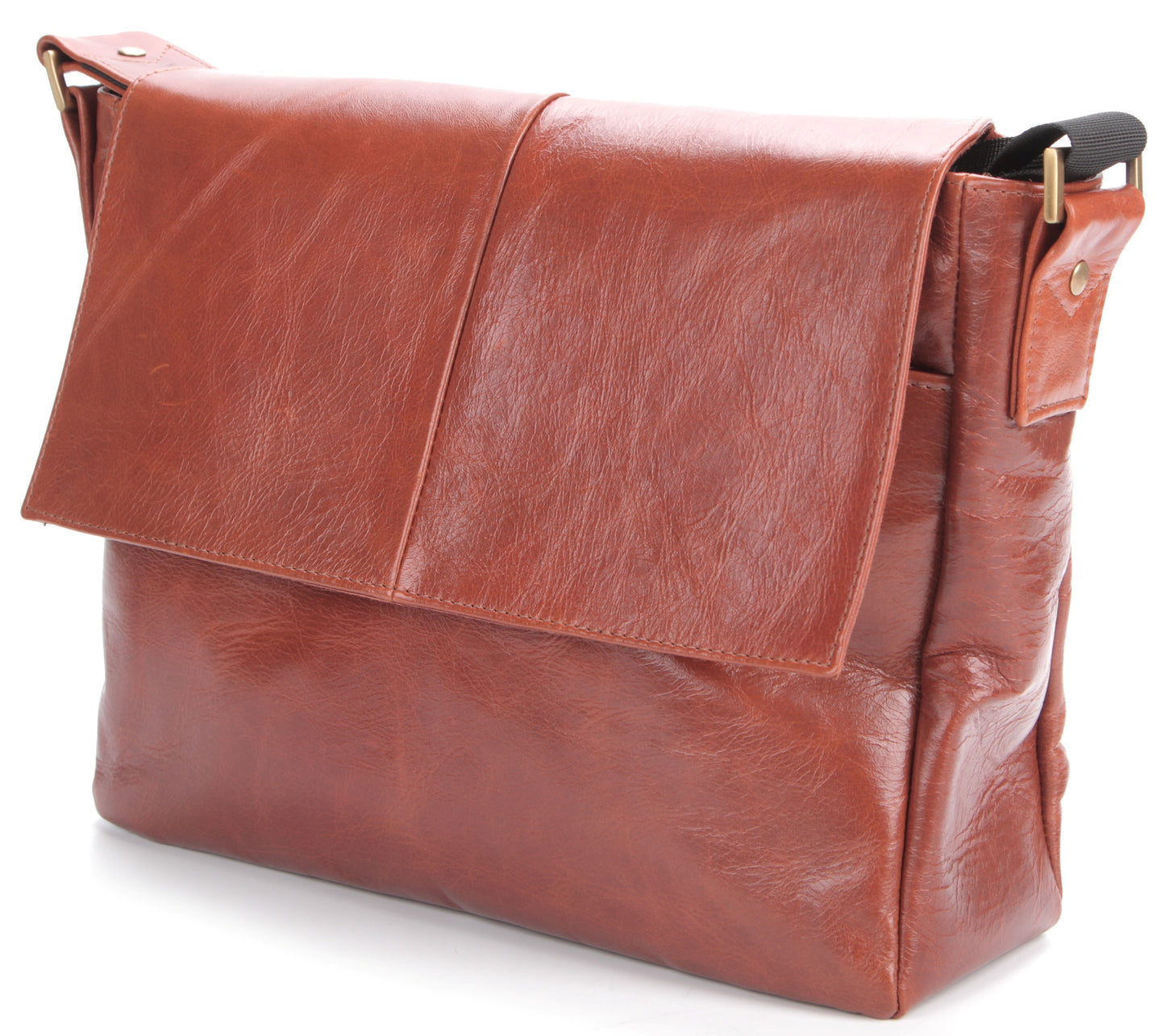 SHVIGEL Leather Bag 00876 Brown - High-Quality Handmade Ukrainian Design