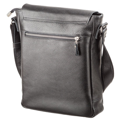 Leather Bag SHVIGEL 11080 Black Made in Ukraine, Genuine Leather Material