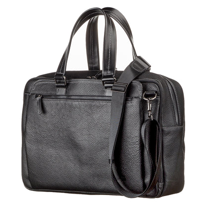 Men's Leather Bag SHVIGEL 11123 Black Genuine Leather Made in Ukraine