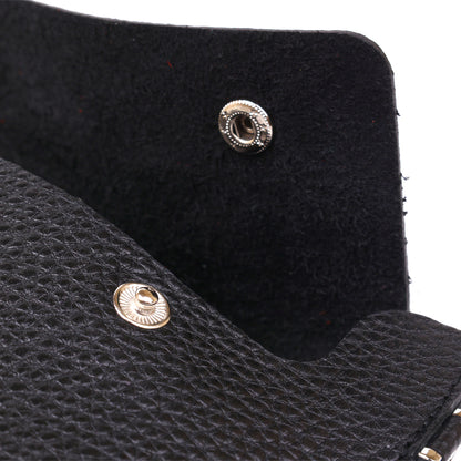 Leather Travel Cosmetic Bag SHVIGEL 16416 Black Natural Leather Durable Design