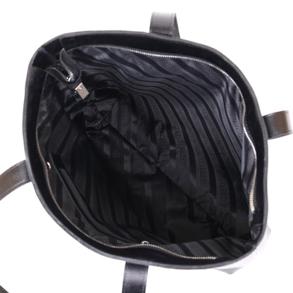 Classic Women's Leather Shopper Bag SHVIGEL 16365 Black - Natural Leather Design
