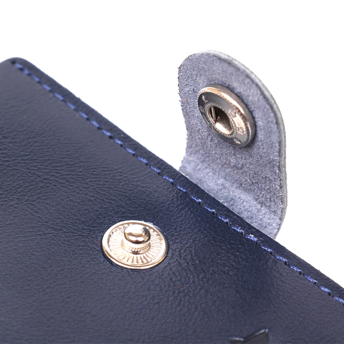 Compact Stylish Wallet SHVIGEL 16486 Blue - Genuine Leather, Made in Ukraine