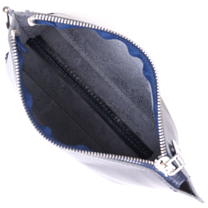 Women's Skincare SHVIGEL 16413 Blue Natural Leather Made in Ukraine