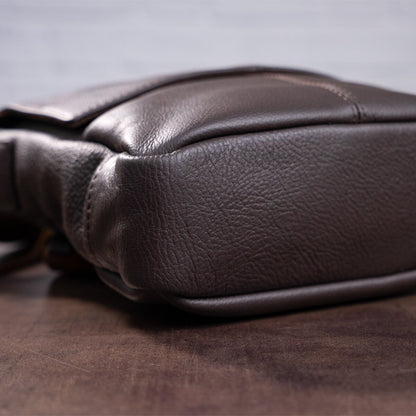 Leather Bag SHVIGEL 00852 Brown | Genuine Leather | Made in Ukraine