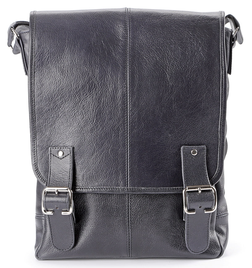 SHVIGEL Leather Bag 00919 Black - Premium Quality Genuine Leather from Ukraine