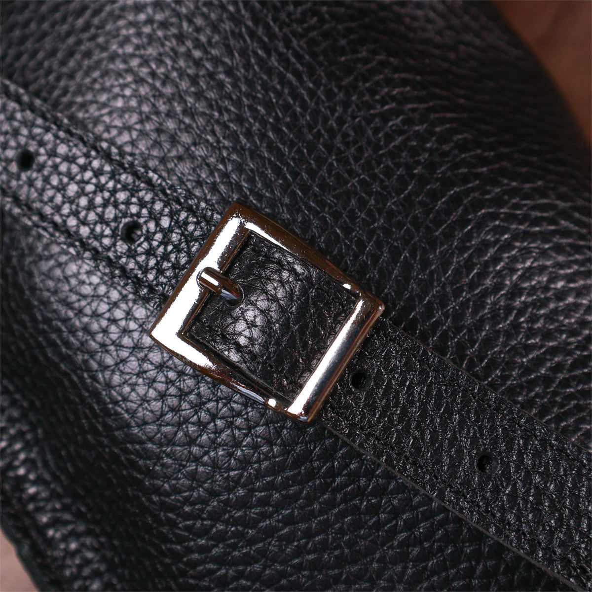 Leather Women's Banana Bag SHVIGEL 16373 Black Genuine Leather Durable Design