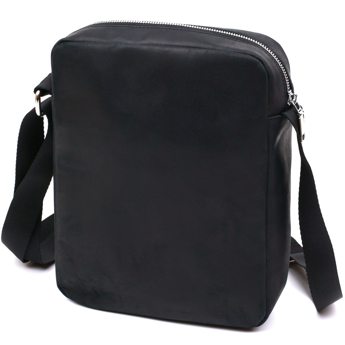 Vintage Men’s Shoulder Bag SHVIGEL 16331 Black Genuine Leather, Ukraine Made