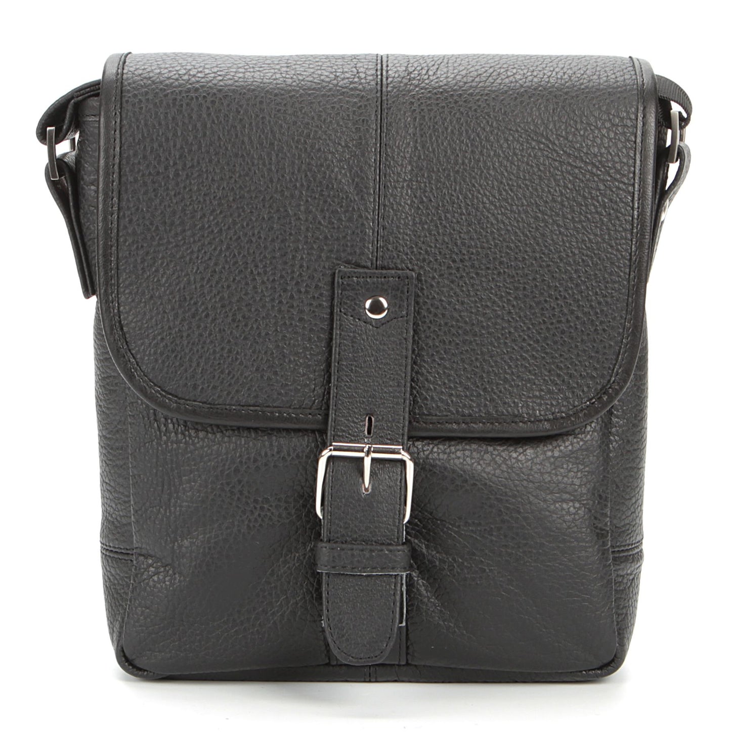 Leather Bag SHVIGEL 00853 Black Natural Leather Handmade in Ukraine