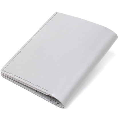 Compact Fashionable Wallet SHVIGEL 16493 Gray Genuine Leather from Ukraine