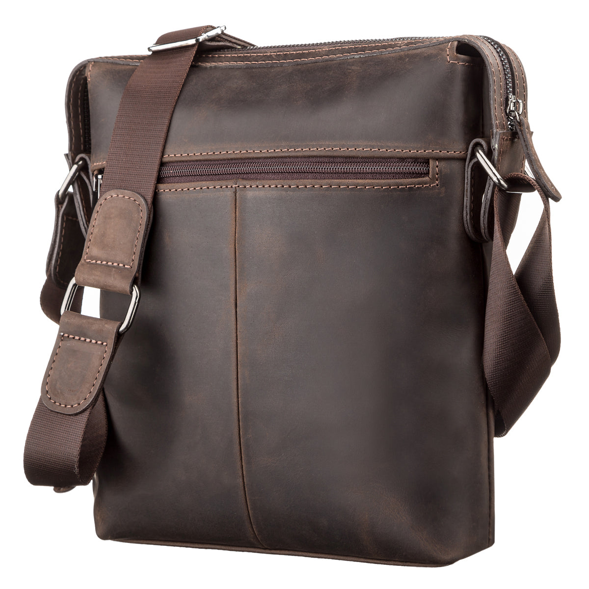 Men's Leather Bag SHVIGEL 11099 Brown Genuine Leather from Ukraine