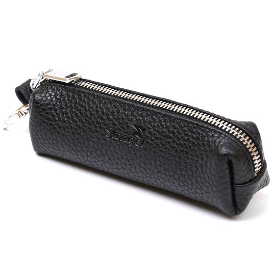 Unisex Leather Key Holder SHVIGEL 16536 Black Made from Natural Leather for Keys