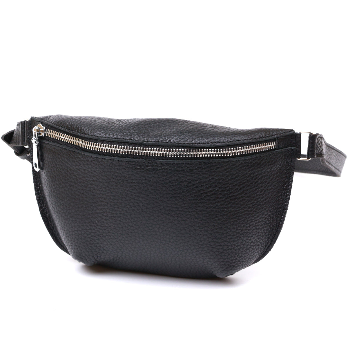 Leather Women's Banana Bag SHVIGEL 16373 Black Genuine Leather Durable Design